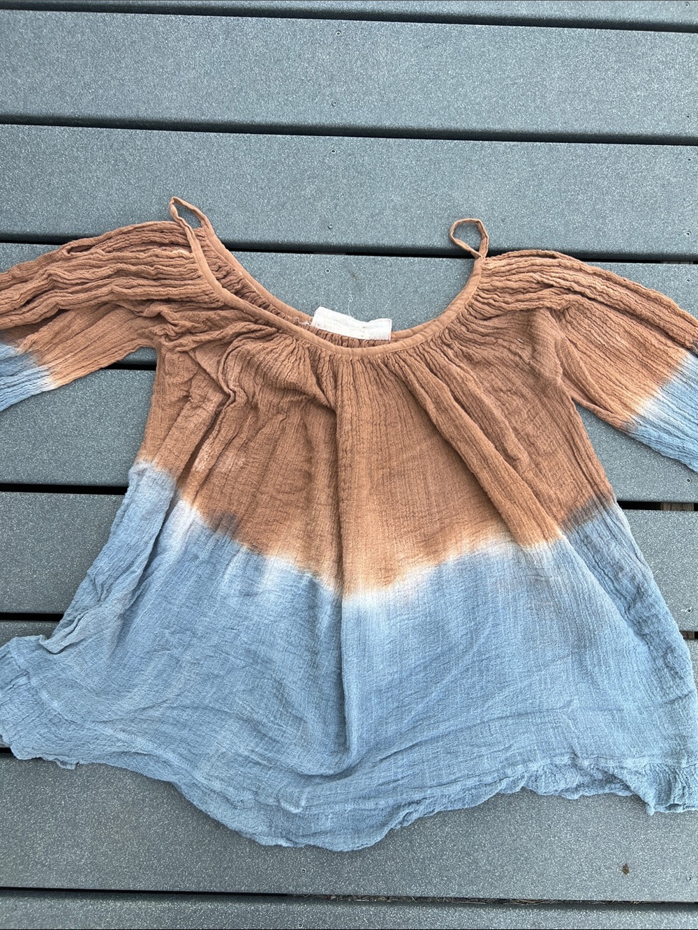 Jen's Pirate Booty Brown and Grey Dip-Dye Gauze Tunic